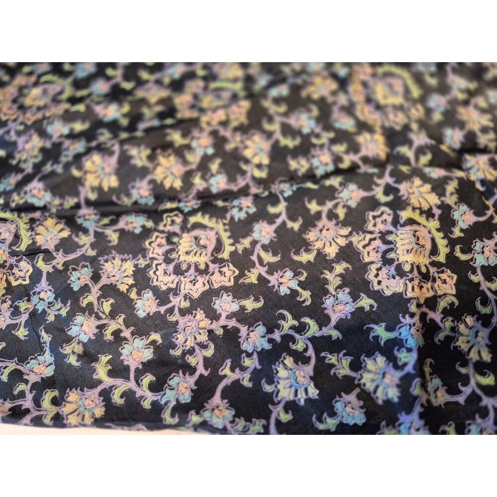 Reversible Boho Floral & Paisley Wrap Skirt Adjustable Tie Waist Multi-Color - Picture 11 of 12